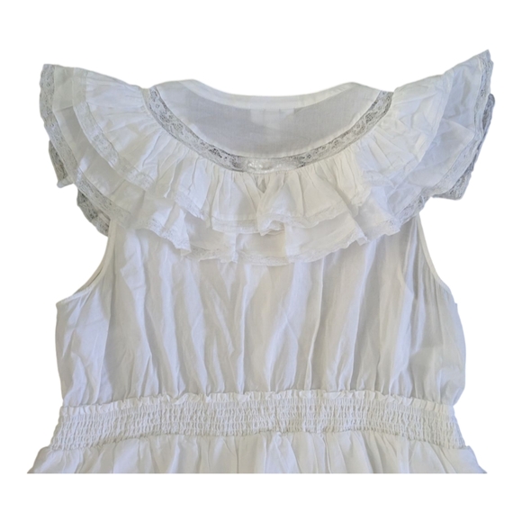 LoveShackFancy Target Penelope White Ruffle Embroidered Cotton Mini Dress 2X - Picture 9 of 15